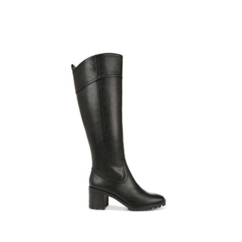 Style Co Womens 7.5 M Black Colette Faux Leather Knee High Riding Boots NIB OZ2